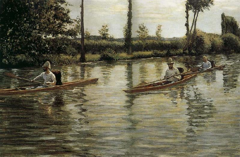 Gustave Caillebotte Racing boat oil painting picture